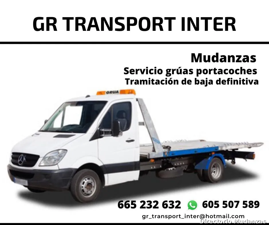 Gr Transport Inter Empresa de grúas PORTACOCHES y Mudanzas en Tarragona