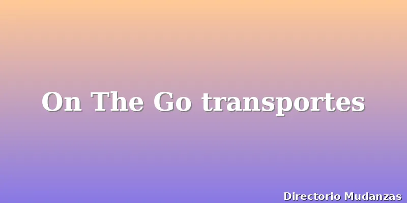 On The Go transportes