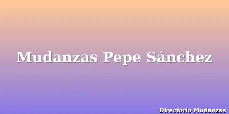 Mudanzas Pepe Sánchez