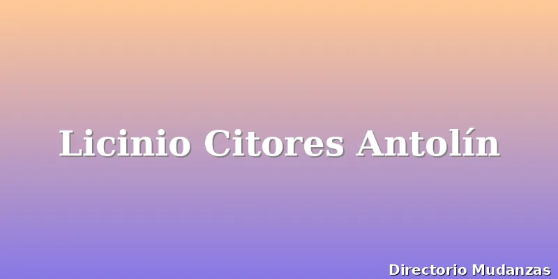 Licinio Citores Antolín
