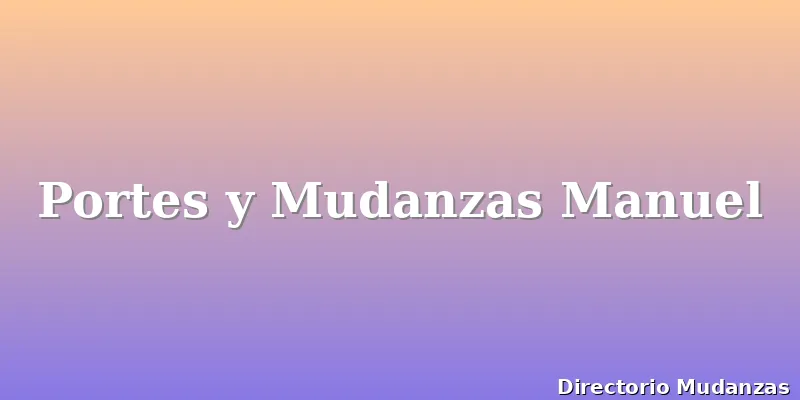 Portes y Mudanzas Manuel