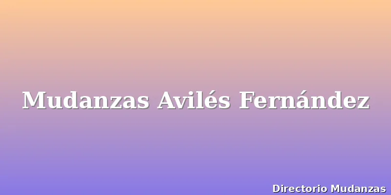 Mudanzas Avilés Fernández