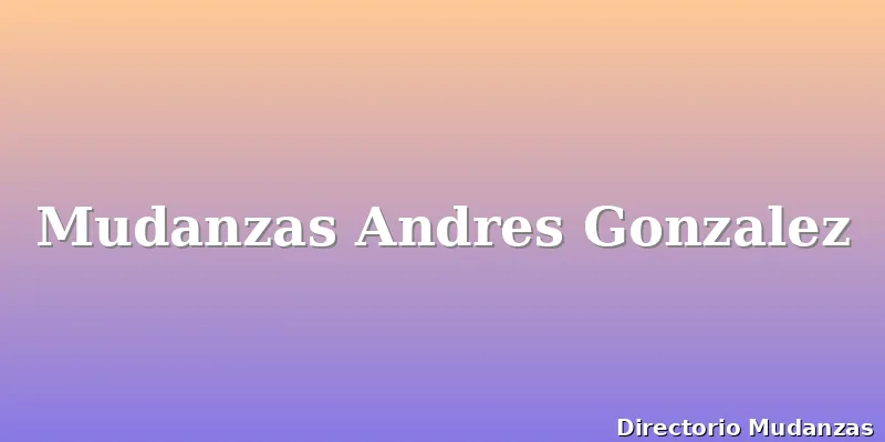 Mudanzas Andres Gonzalez