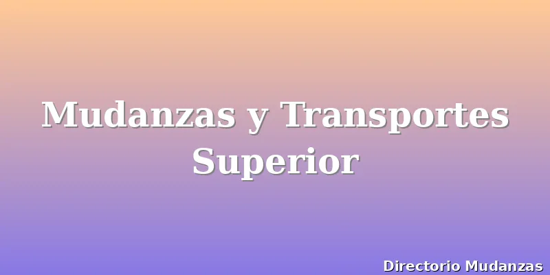 Mudanzas y Transportes Superior