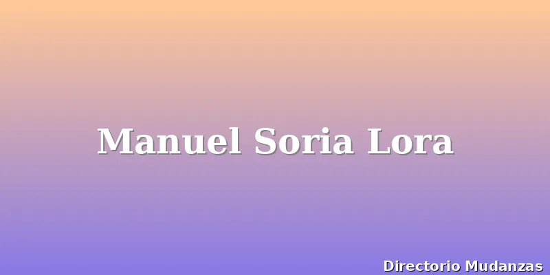 Manuel Soria Lora