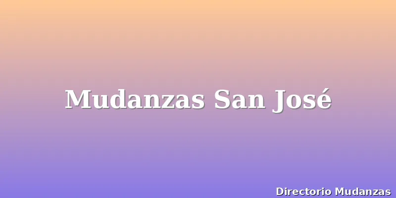 Mudanzas San José