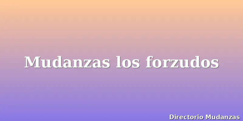 Mudanzas los forzudos