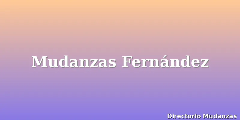 Mudanzas Fernández